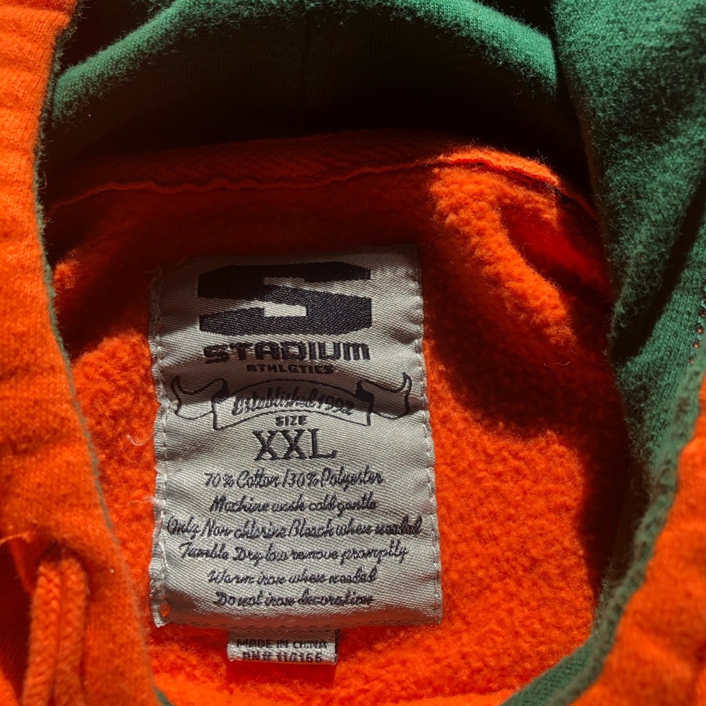 Orange University Of Miami Hoodie XXL - Picture 9 of 9